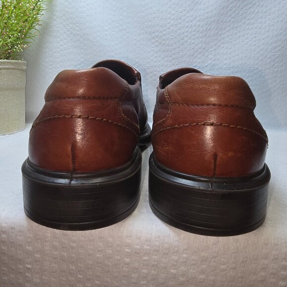MENS ECCO HELSINKI SLIP ON LOAFER, COGNAC COLOR , EURO SIZE 44, US SIZE 10 - Picture 3 of 9